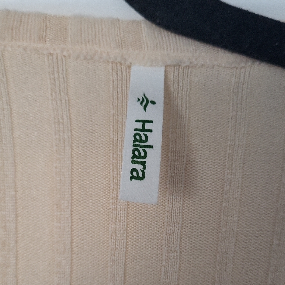 Long Beige Ribbed Cardigan - Picture 2 of 6